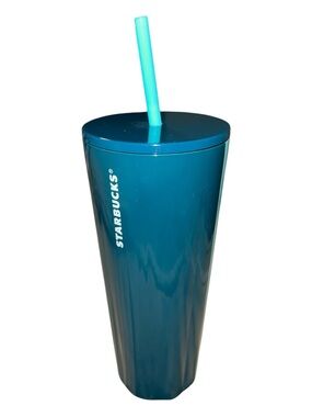 New 2023 Starbucks Blue Two Tone Stainless Steel Tumbler Hot/Cold Cup 24oz venti